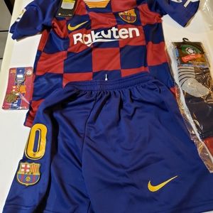 Nike Fc Barcelona Messi Home soccer jersey and Sho